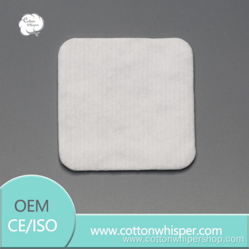 Square corner spunlace plain cotton pad